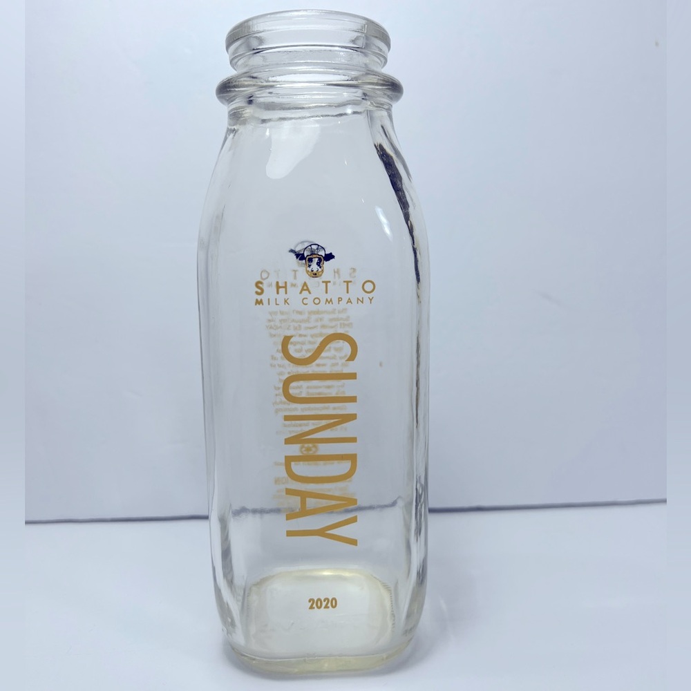 Shatto Milk Sunday Glass Milk Bottle 2020 Kansas City Chiefs Limited Edition